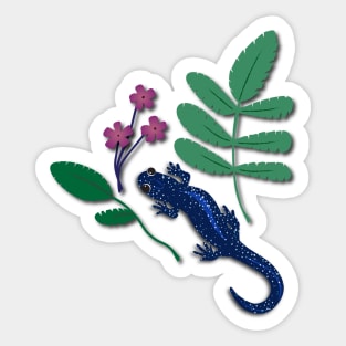 Blue Spotted Salamander Sticker